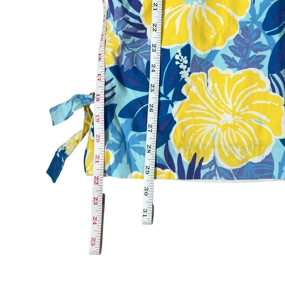 Lilly Pulitzer Yellow and Blue Scoop Neck Sundress